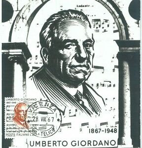 68943 - ITALIEN - POSTGESCHICHTE - MAXIMUM KARTE - MUSICA Giordano 1967