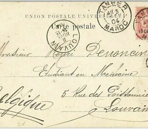 45027 - French MAROC Morocco - POSTAL HISTORY - POSTCARD to BELGIUM 1904