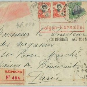 65256 - INDOCHINE - POSTGESCHICHTE: FLUGDECKEL Abgestürzt in CROTONE...