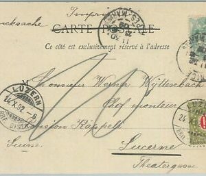 75178 - FRANKREICH - Postgeschichte - POSTKARTE in die SCHWEIZ 1902 BEI...