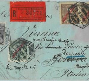 BK1586 - MOZAMBIQUE - Postal HISTORY - REGISTERED COVER to ITALY forwarded 1920