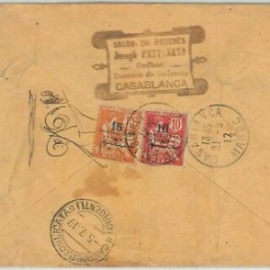 45000 Marokko PROTECTORAT FRANCAISE MAROC - POSTGESCHICHTE - BRIEF nach...