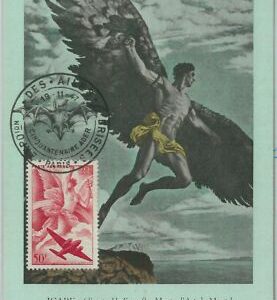 81271 - FRANKREICH - Postgeschichte - MAXIMUM CARD - AVIATION Icarus...