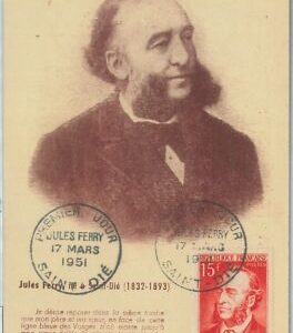 81268 - FRANKREICH - Postgeschichte - FDC MAXIMUM CARD - HISTORY Politics 1951
