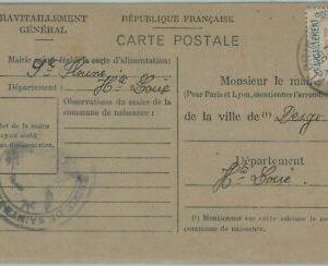 75139 - FRANKREICH - Postgeschichte - SONDERKARTE: Nachschub TANKEN 1946