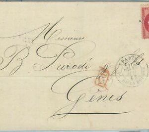 75188 - FRANKREICH - Postgeschichte - Yvert Nr. 24 auf UMSCHLAG von PARIS...