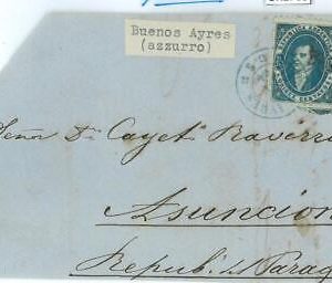 BK1768 - ARGENTINA - POSTAL HISTORY - Jalil # 22  VWC on Cover FRONT to PARAGUAY