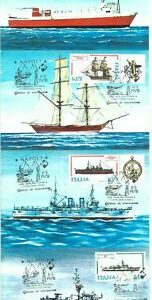 68942 - ITALIEN - POSTGESCHICHTE - Set 4 MAXIMUM KARTE - BOOTE Schiffe 1978