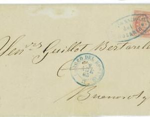BK1764 - ARGENTINA - POSTAL HISTORY - Jalil # 10  on Cover from ROSARIO 1863