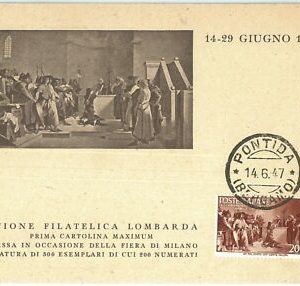 68936 - ITALIEN - POSTGESCHICHTE - MAXIMUM KARTE - Geschichte 1947