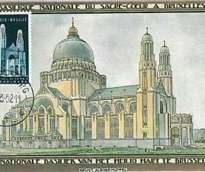 10489 - BELGIEN - POSTGESCHICHTE - MAXIMALKARTE: Architektur 1952