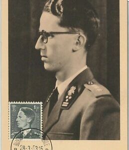 57050 - BELGIEN - POSTGESCHICHTE: MAXIMUM KARTE 1953 - KÖNIGLICHKEIT