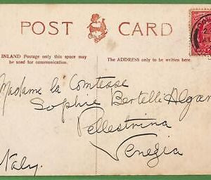 ad0800 - GB - Postal History -  Postcard from Douglas to Italy 1904