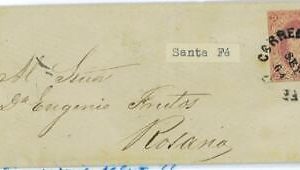 BK1783 - ARGENTINA - POSTAL HISTORY - Yvert # 8 on Cover from SANTA FE  1864