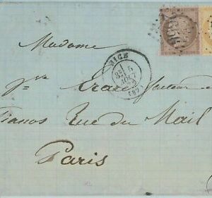 75185 - FRANKREICH - Postgeschichte - Yvert Nr. 54/55 auf UMSCHLAG von...