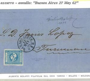 BK1796 - ARGENTINA - POSTAL HISTORY - Jalil # 14  ERROR on Cover 1859 - BOLAFFI