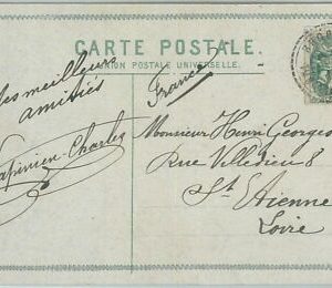 75293 - GREECE - Postal History - POSTCARD with FRENCH POST OFFICE postmark 1910