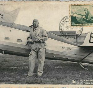 57001 - BELGIUM - POSTAL HISTORY: MAXIMUM CARD 1938 - ROYALTY / Aviation
