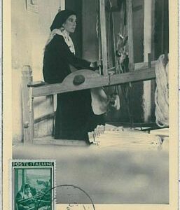 32954 - ITALY Italia - MAXIMUM CARD 1953 - Lavoro TEXTILE Ethnic BAGNARA CALABRA