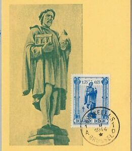 57011 - BELGIEN - POSTGESCHICHTE: MAXIMUM KARTE 1944 - KUNST Architektur