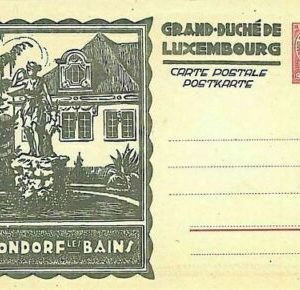 11898 - LUXEMBURG - POSTGESCHICHTE - Illustriertes BRIEFPAPIER: MONDORF BAINS