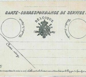 29862 - BELGIEN Belgien - POSTGESCHICHTE - DIENST Briefkarte: SCHWARZ