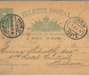 72490 - PORTUGAL - POSTGESCHICHTE - Ganzsachenkarte 1897