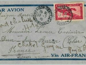 59392 - VIETNAM Indochina - POSTGESCHICHTE: Air France COVER nach...