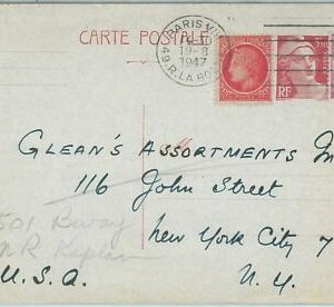 75146 - FRANKREICH - Postgeschichte - Ganzsachenkarte mit hinzugefügten...