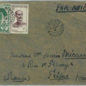80984 - MADAGASKAR - POSTGESCHICHTE - FLUGPOSTBRIEF nach FRANKREICH 1940
