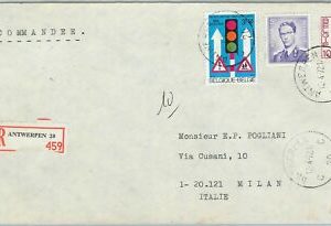 61119 - BELGIUM - POSTAL HISTORY: COVER to ITALY 1972 - ROAD SAFETY