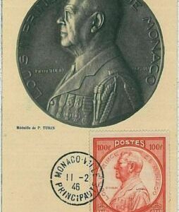 32609 MAXIMUM CARD Maximaphilia: ROYALTY - MONACO 1946