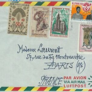 80980 - MADAGASCAR - POSTAL HISTORY - AIRMAIL COVER to FRANCE 196O'S
