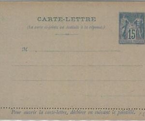 77424 - FRANCE - Postal History - STATIONERY LETTER CARD  Storch  # J47