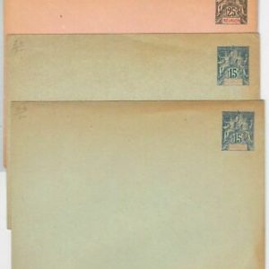 45166 - REUNION - POSTAL HISTORY - set of 3 POSTAL STATIONERY COVERS