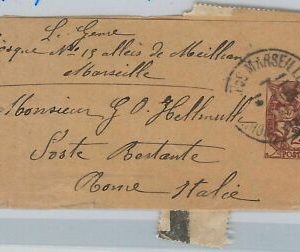 FRANKREICH - POSTGESCHICHTE: WICKELBAND für Zeitung mit BRIEFMARKEN in...