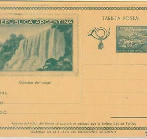 64649 - ARGENTINIEN - POSTGESCHICHTE: GANZSATZKARTE - WASSERFÄLLE