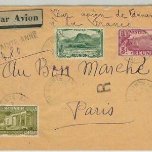 45163 - REUNION - POSTAL HISTORY - REGISTERED COVER to FRANCE 1936