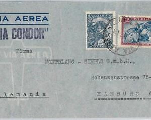 43402 - ARGENTINA - postal history - AIRMAIL COVER  Via condor to GERMANY - 1937