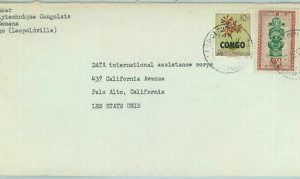 84059 - BELGISCHES Belgisch-Kongo - POSTGESCHICHTE - UMSCHLAG 1963 Blumen...