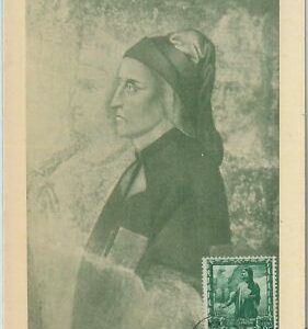 68905 - ITALIEN - Postgeschichte - MAXIMUM KARTE 1939 - LITERATUR Dante
