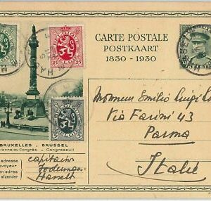 41930 - BELGIUM Belgique POSTAL HISTORY - STATIONERY CARD to ITALY 1930