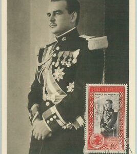 77716 - MONACO - FDC MAXIMUM KARTE 1950 - ROYALTY Rainier III