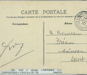 81955 - FRANKREICH - Postgeschichte - Nizza Poststempel auf POSTKARTE:...