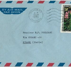 59366 - Kamerun KAMERUN - POSTGESCHICHTE: BRIEF nach ITALIEN 1970 - Blumen