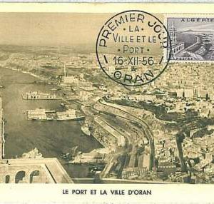 38758 - Algerien - POSTGESCHICHTE - MAXIMUM KARTE 1956 - ARCHITEKTUR