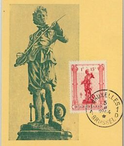 57012 - BELGIEN - POSTGESCHICHTE: MAXIMUM KARTE 1944 - KUNST Architektur