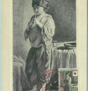 68651 - FRANKREICH - Postgeschichte - MAXIMUM KARTE 1956 - ROTES KREUZ