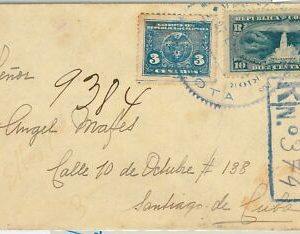 64657 - KOLUMBIEN - POSTGESCHICHTE - UMSCHLAG 1925 - WASSERFÄLLE Vögel ADLER