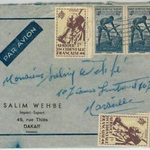 44687 - West Africa AOF - POSTAL HISTORY - AIRMAIL COVER to FRANCE
